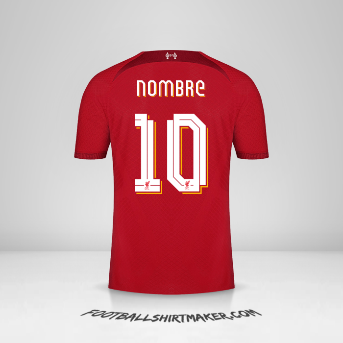 Jersey Liverpool FC Cup 2022/2023 -  nombre - 10