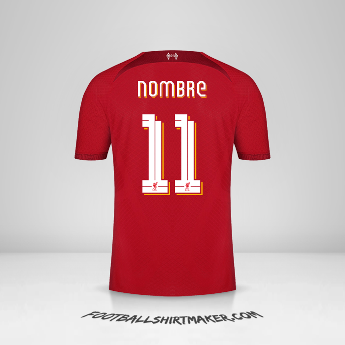 Jersey Liverpool FC Cup 2022/2023 -  nombre - 11