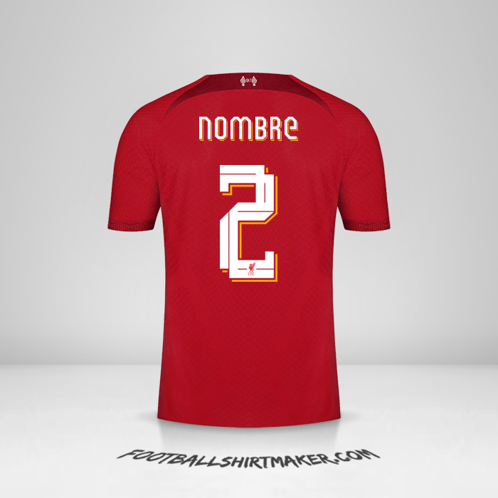 Jersey Liverpool FC Cup 2022/2023 -  nombre - 2
