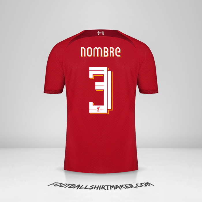 Camiseta Liverpool FC Cup 2022/2023 -  nombre - 3