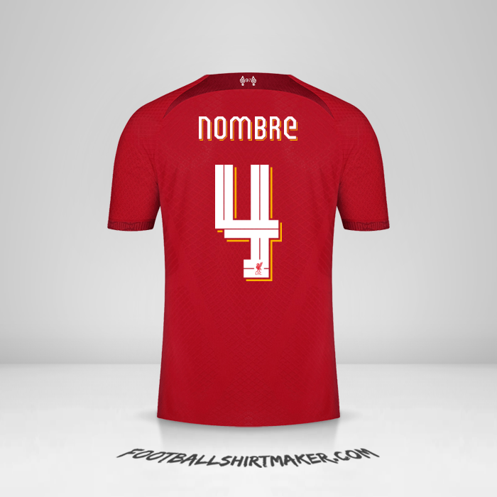 Jersey Liverpool FC Cup 2022/2023 -  nombre - 4