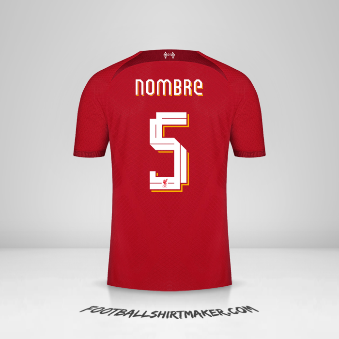 Jersey Liverpool FC Cup 2022/2023 -  nombre - 5