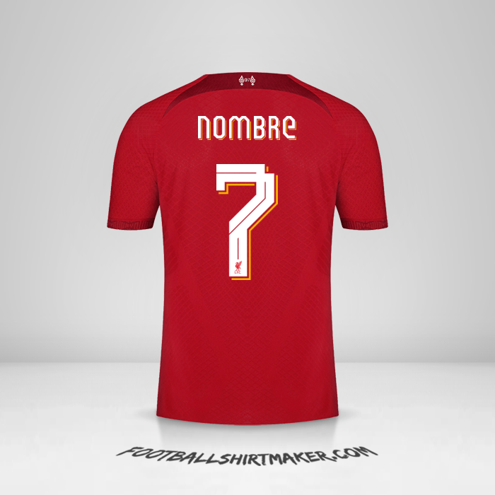 Jersey Liverpool FC Cup 2022/2023 -  nombre - 7