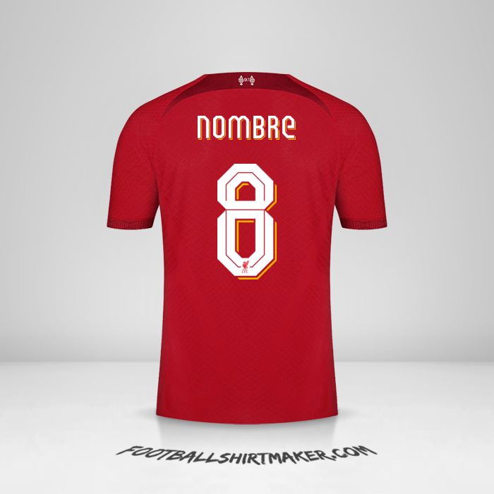 Jersey Liverpool FC Cup 2022/2023 -  nombre - 8