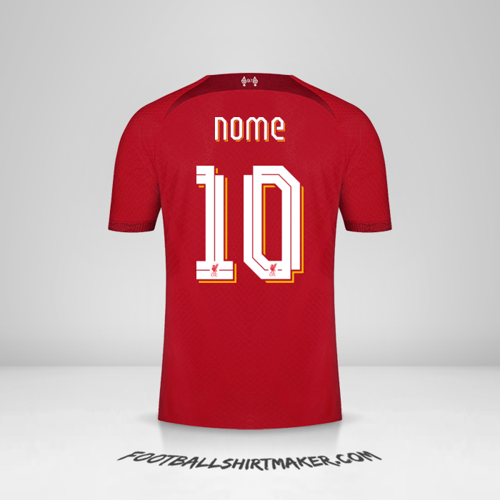 Camisa Liverpool FC Cup 2022/2023 -  nome - 10