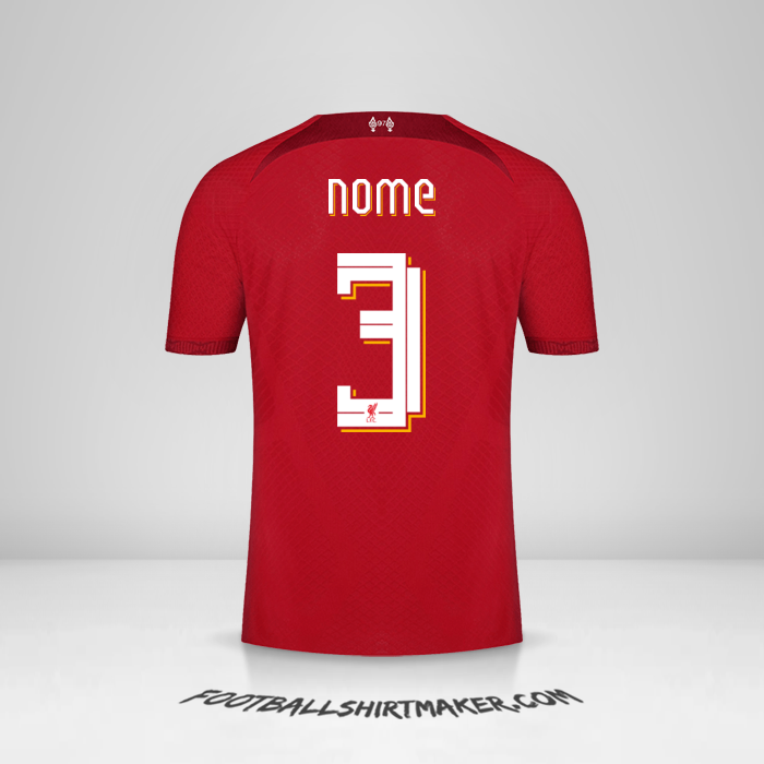 Camisa Liverpool FC Cup 2022/2023 -  nome - 3