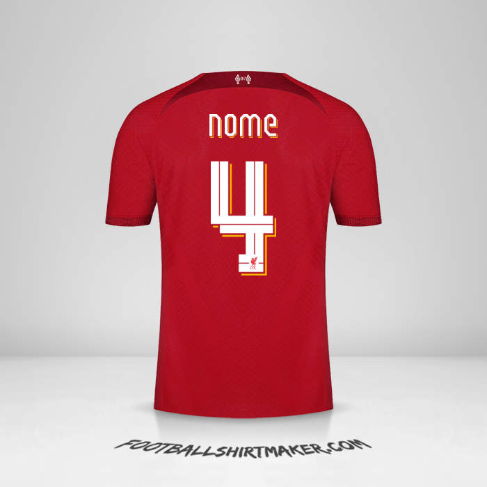 Camisa Liverpool FC Cup 2022/2023 -  nome - 4
