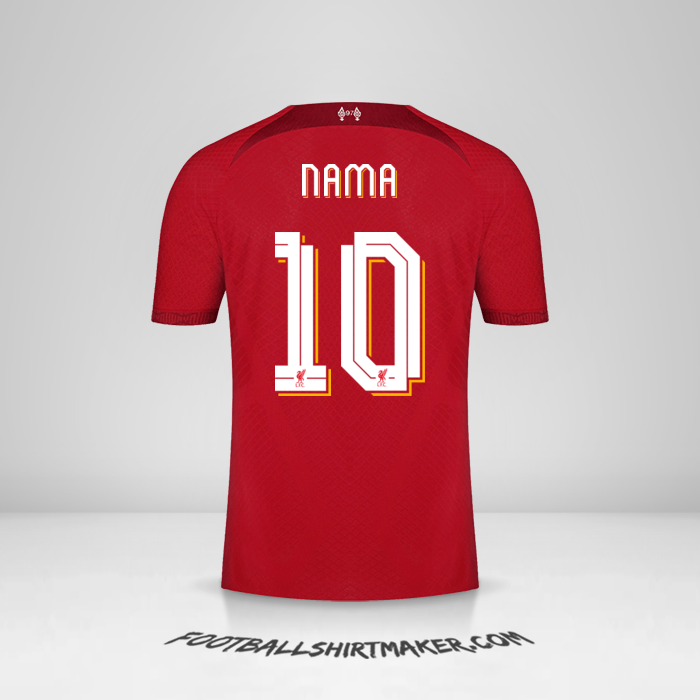 Jersey Liverpool FC Cup 2022/2023 -  nama - 10