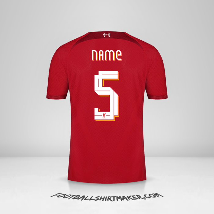 Jersey Liverpool FC Cup 2022/2023 -  name - 5