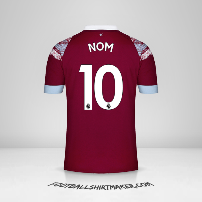 Maillot West Ham United FC 2022/2023 -  nom - 10