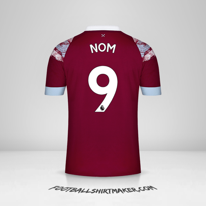 Maillot West Ham United FC 2022/2023 -  nom - 9