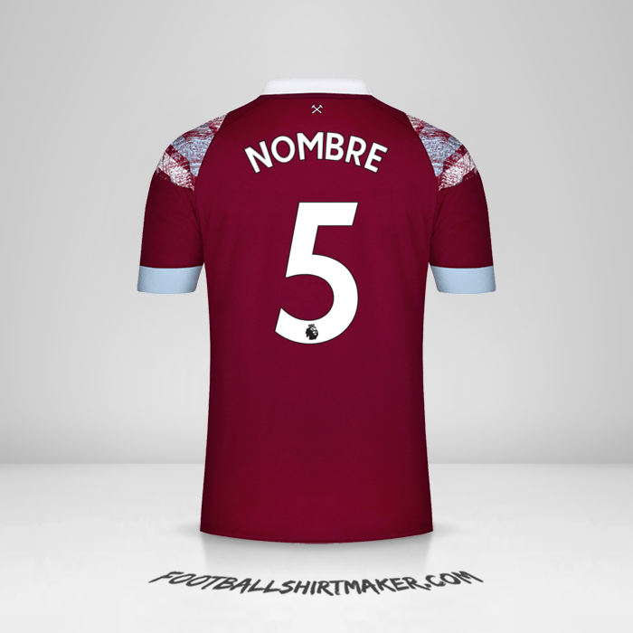 Jersey West Ham United FC 2022/2023 -  nombre - 5
