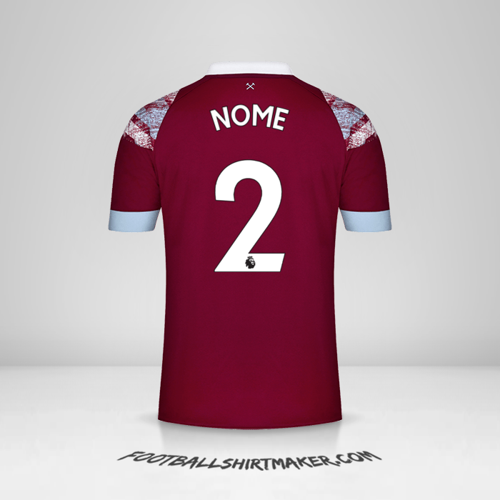 Camisola West Ham United FC 2022/2023 -  nome - 2