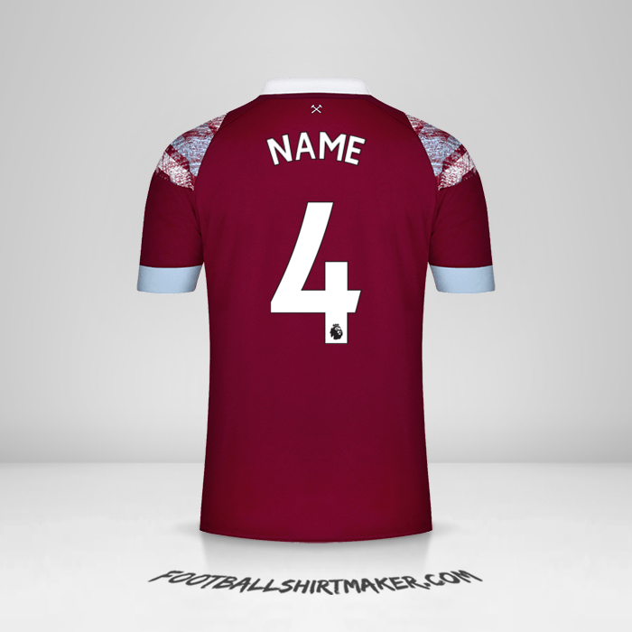 Trikot West Ham United FC 2022/2023 -  name - 4