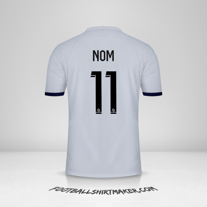 Maillot Paris Saint Germain 2022/2023 Extérieur -  nom - 11