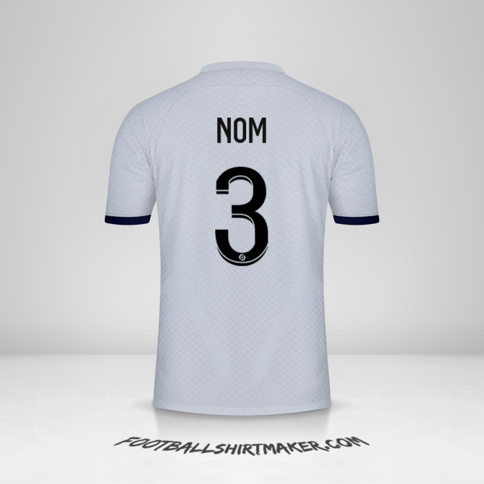 Maillot Paris Saint Germain 2022/2023 Extérieur -  nom - 3