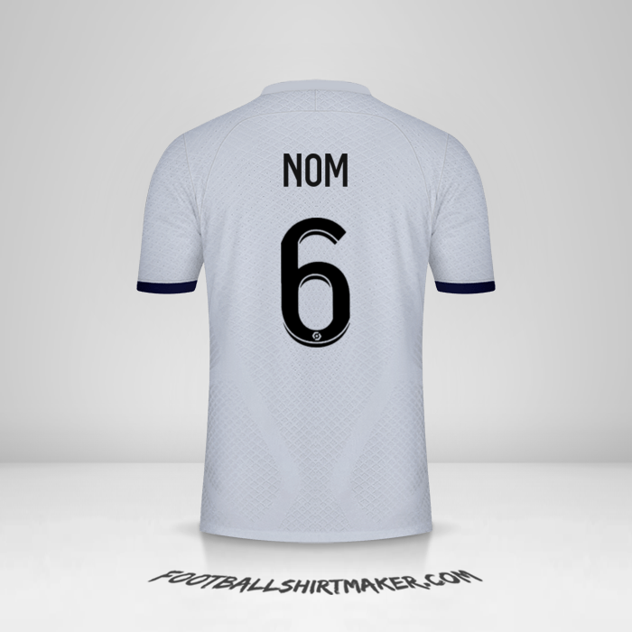 Maillot Paris Saint Germain 2022/2023 Extérieur -  nom - 6