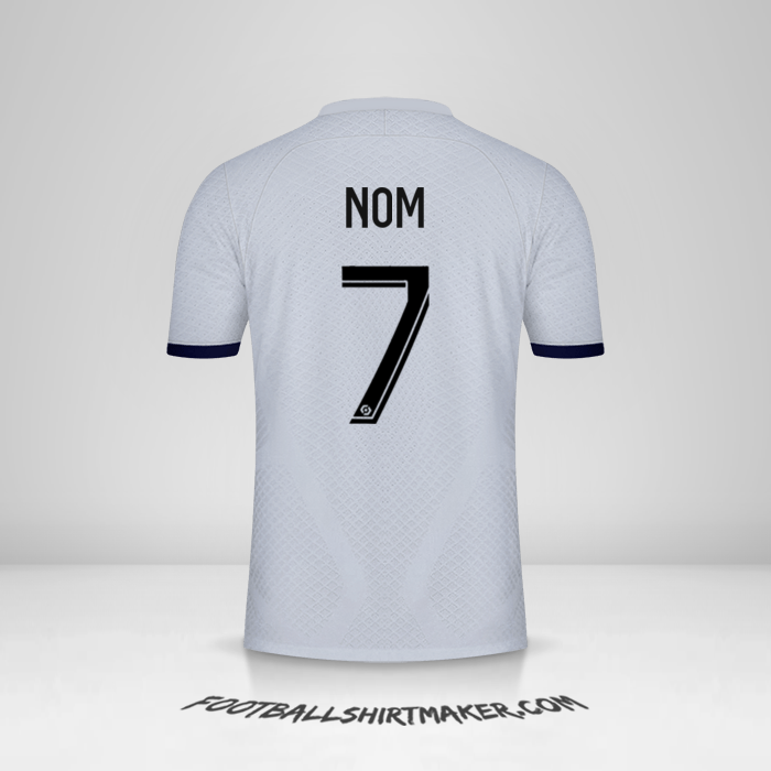 Maillot Paris Saint Germain 2022/2023 Extérieur -  nom - 7