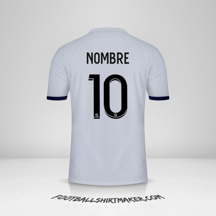 Jersey Paris Saint Germain 2022/2023 Visita -  nombre - 10
