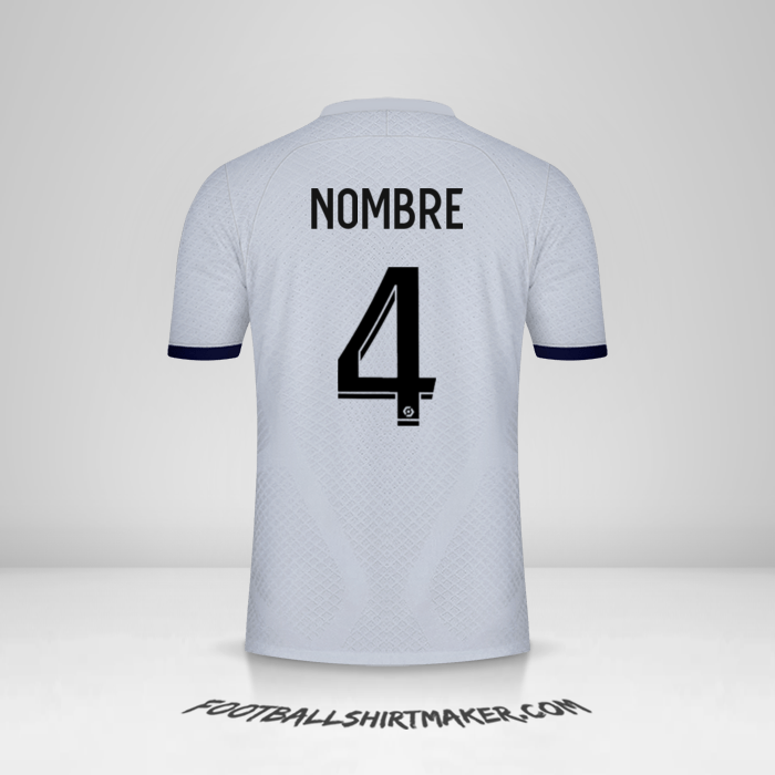 Jersey Paris Saint Germain 2022/2023 Visita -  nombre - 4