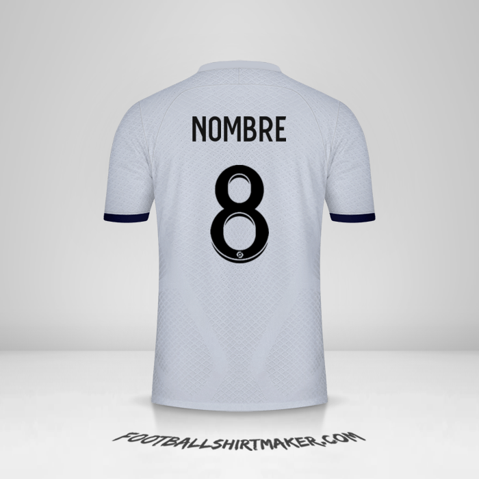 Jersey Paris Saint Germain 2022/2023 Visita -  nombre - 8