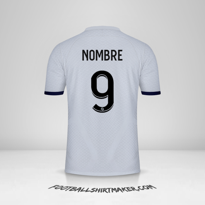 Jersey Paris Saint Germain 2022/2023 Visita -  nombre - 9