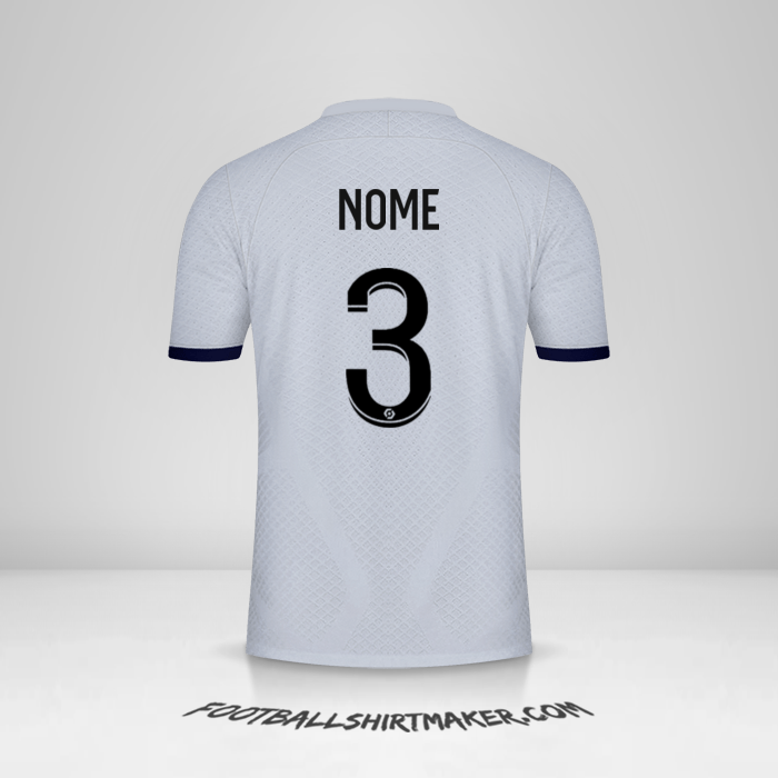 Maglia Paris Saint Germain 2022/2023 Seconda -  nome - 3