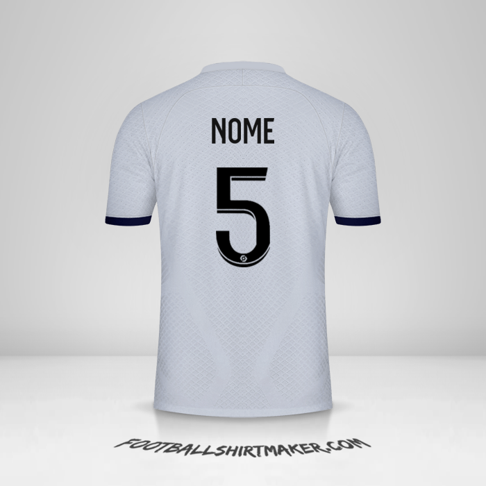 Camisa Paris Saint Germain 2022/2023 Alternativa -  nome - 5