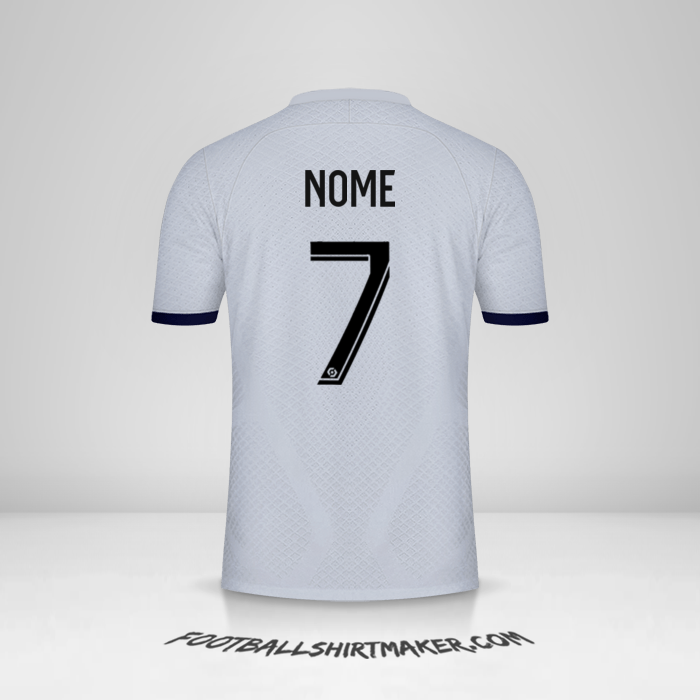 Camisola Paris Saint Germain 2022/2023 Alternativa -  nome - 7