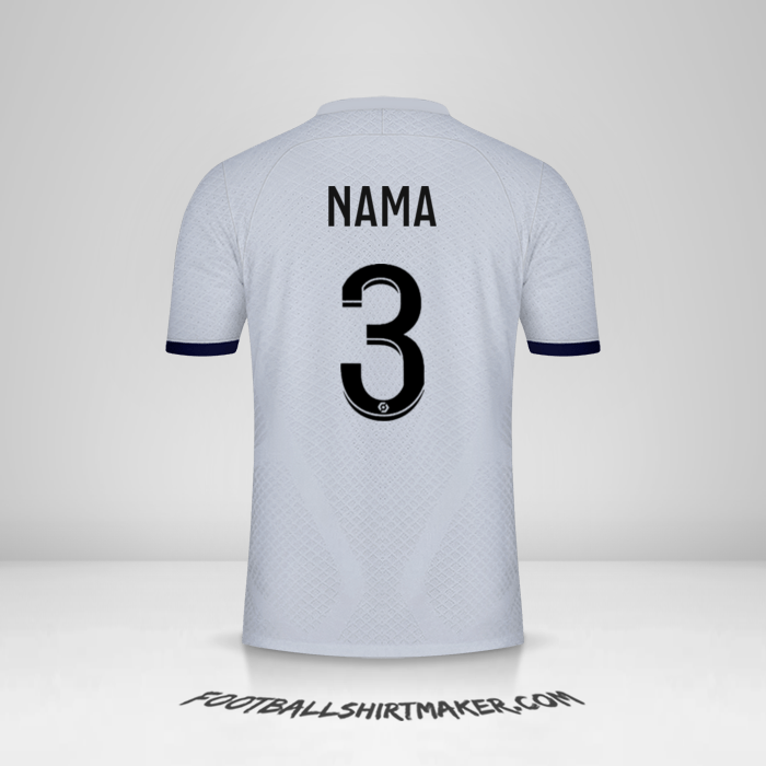 Jersey Paris Saint Germain 2022/2023 Alternatif -  nama - 3