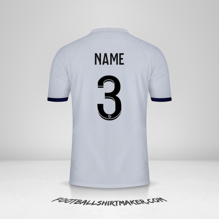 Jersey Paris Saint Germain 2022/2023 Away -  name - 3