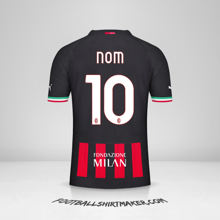 Maillot AC Milan Cup 2022/2023 -  nom - 10