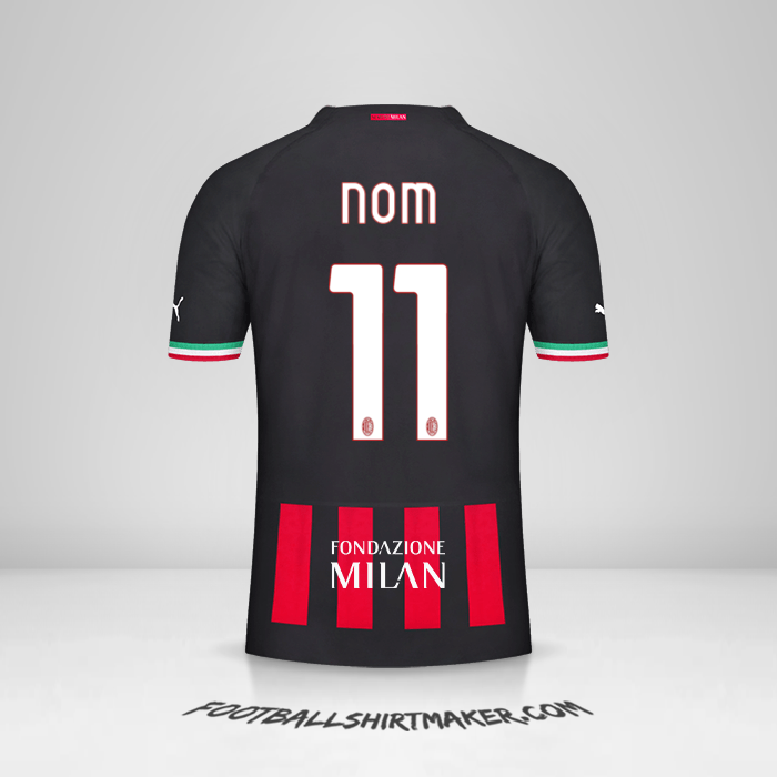 Maillot AC Milan Cup 2022/2023 -  nom - 11