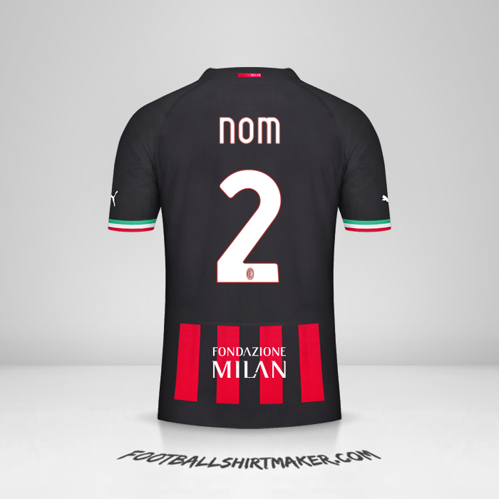 Maillot AC Milan Cup 2022/2023 -  nom - 2