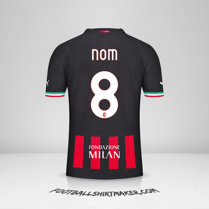 Maillot AC Milan Cup 2022/2023 -  nom - 8