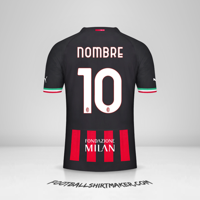 Camiseta AC Milan Cup 2022/2023 -  nombre - 10