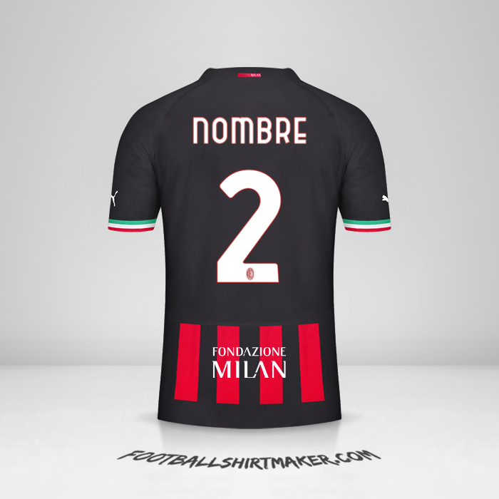Jersey AC Milan Cup 2022/2023 -  nombre - 2