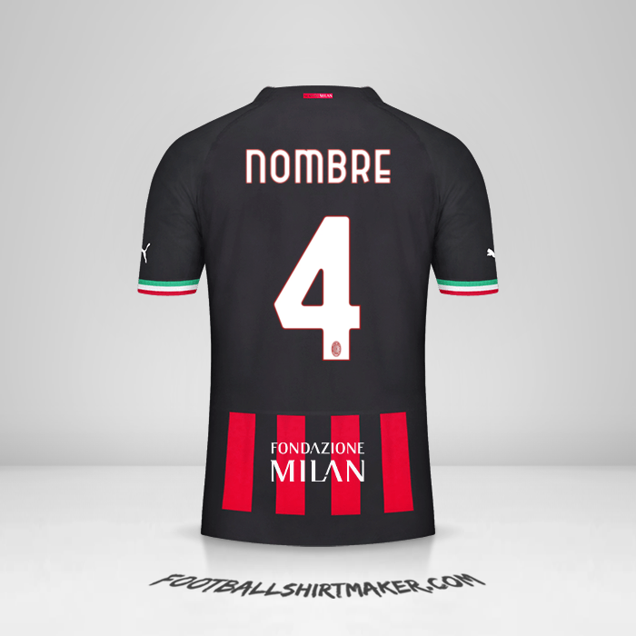 Jersey AC Milan Cup 2022/2023 -  nombre - 4