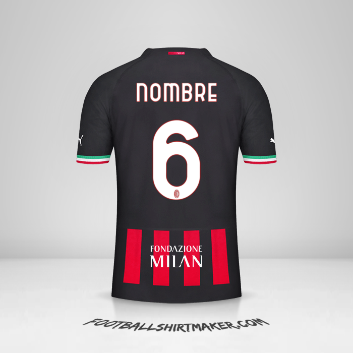 Jersey AC Milan Cup 2022/2023 -  nombre - 6