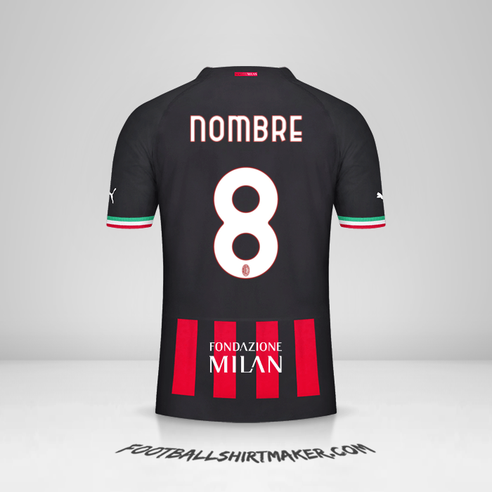 Camiseta AC Milan Cup 2022/2023 -  nombre - 8