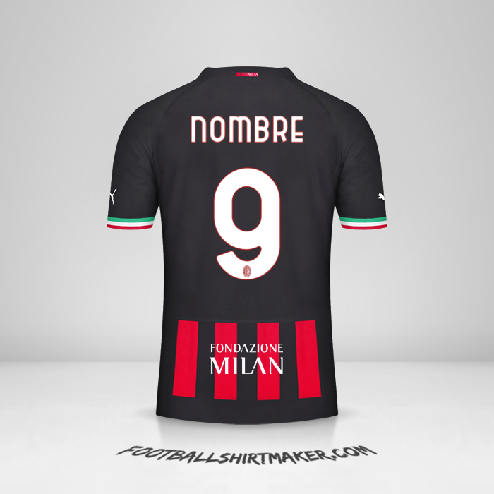 Camiseta AC Milan Cup 2022/2023 -  nombre - 9