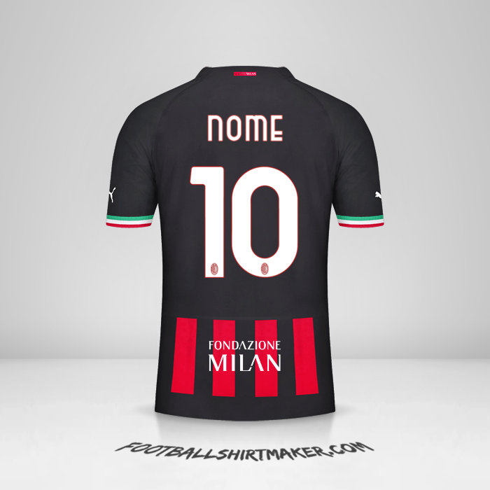 Camisola AC Milan Cup 2022/2023 -  nome - 10