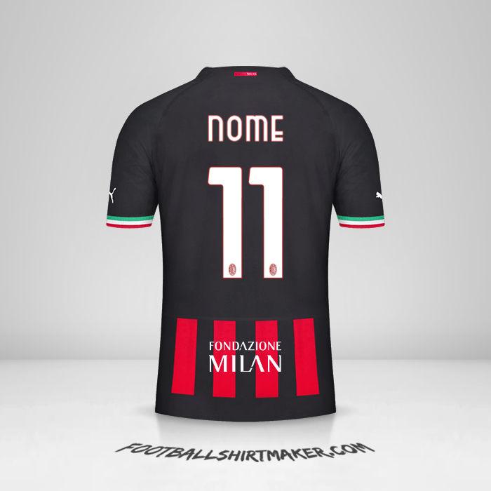 Maglia AC Milan Cup 2022/2023 -  nome - 11