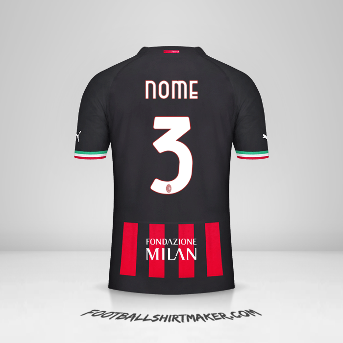Camisa AC Milan Cup 2022/2023 -  nome - 3