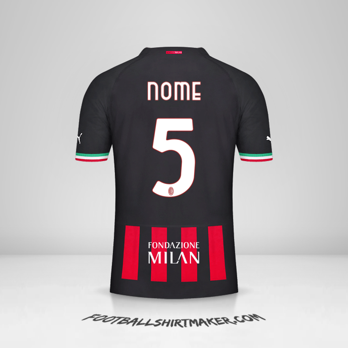 Camisola AC Milan Cup 2022/2023 -  nome - 5