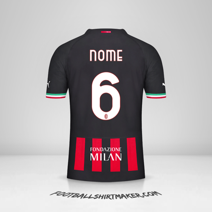 Camisa AC Milan Cup 2022/2023 -  nome - 6