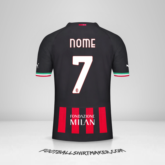 Maglia AC Milan Cup 2022/2023 -  nome - 7