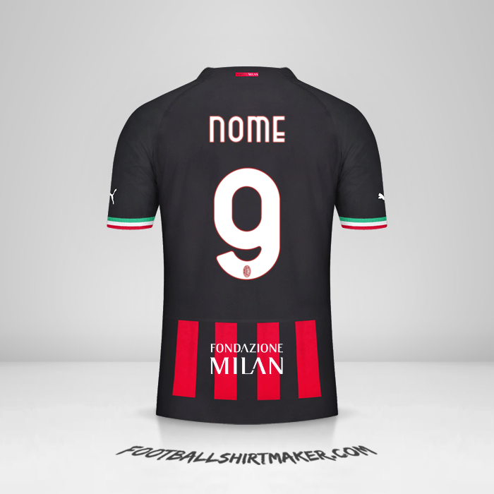 Camisa AC Milan Cup 2022/2023 -  nome - 9