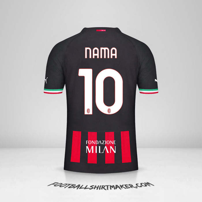 Jersey AC Milan Cup 2022/2023 -  nama - 10