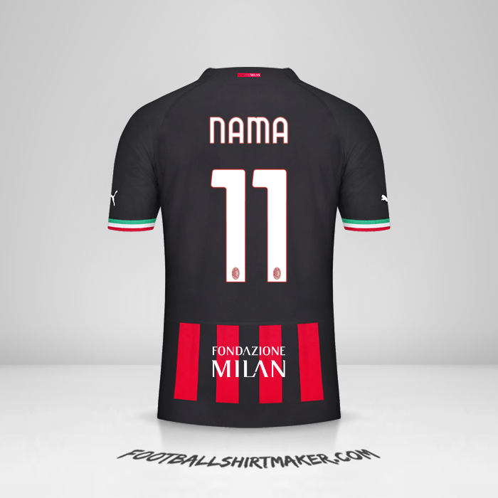Jersey AC Milan Cup 2022/2023 -  nama - 11